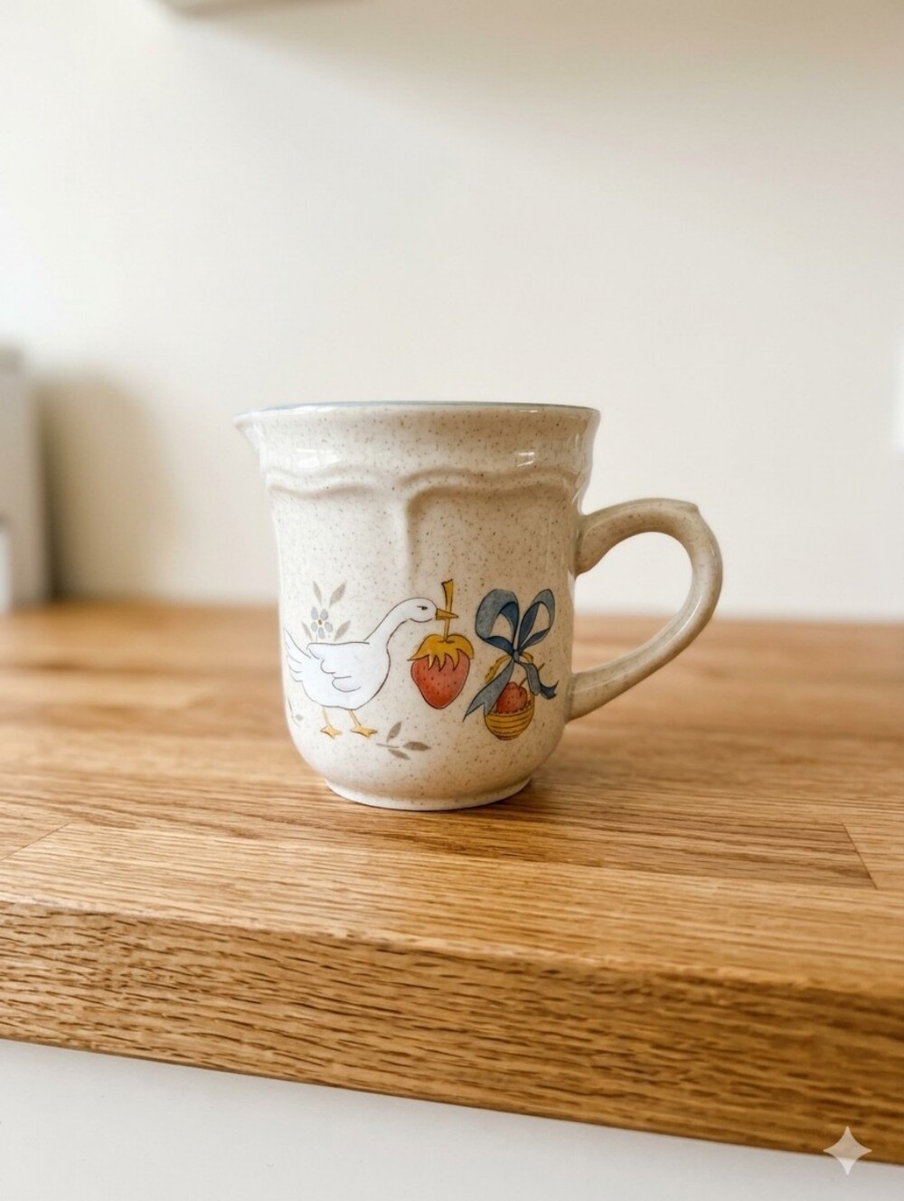 Vintage International China Marmalade Creamer Pitcher Goose Strawberry